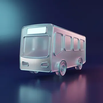 Glass city bus icon